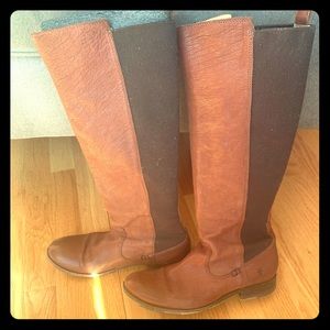 Frye tall brown leather riding boots